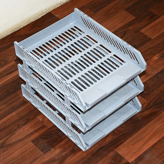 3 Tier Desktop File Rack