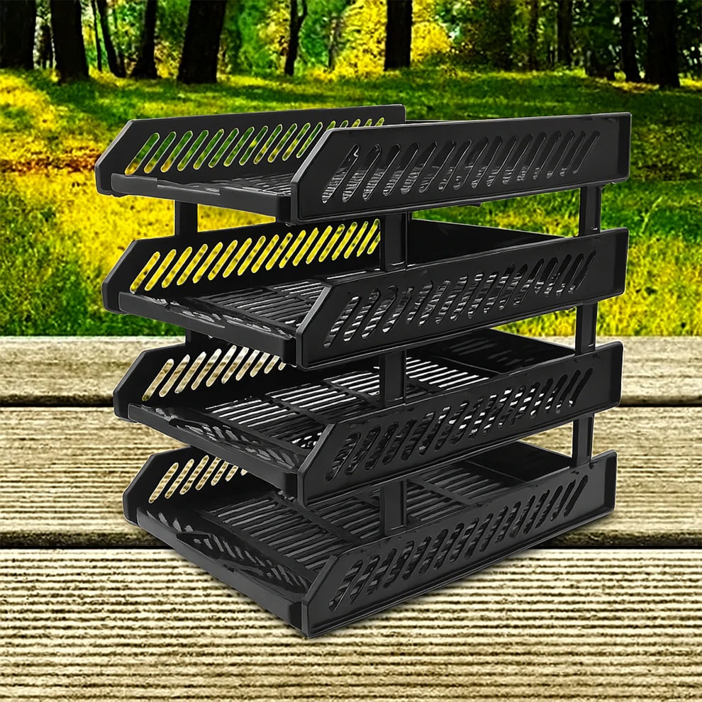 4 Layer Desktop File Rack